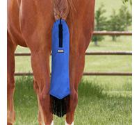 Harrison Howard Smooth Lightweight Adjustable Fastener Durable Nylon Horse Tail Bag with Fringe-Champion Blue