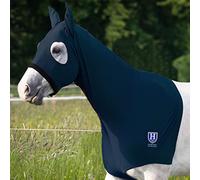Harrison Howard Soft Fleece Trim Stretchy All-Covered Comfortable Horse Head Hood with Zipper Navy Medium