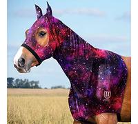 Harrison Howard Soft Fleece Trim Stretchy All-Covered Comfortable Horse Head Hood with Zipper-Vast Cosmos