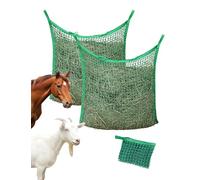 Harrison Howard Square Opening Slow Feed Hay Nets for Horses Large Capacity Horse Feed Bag Reduce Hay Waste Promote Healthy Digestion Green 24 * 35''