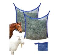 Harrison Howard Square Opening Slow Feed Hay Nets for Horses Large Capacity Horse Feed Bag Reduce Hay Waste Promote Healthy Digestion Blue 35 * 31''