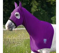 Harrison Howard Stretch Horse Slinky Hood All-Covered Comfortable Horse Sleazy Neck with Zipper - Purple Large
