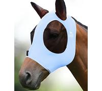 Harrison Howard Super Comfort Stretchy Fly Mask Large Eye Space with UV Protection Soft on Skin with Breathability ICY Blue XL Extra Full Size