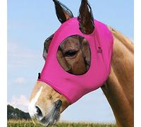 Harrison Howard Super Comfort Stretchy Fly Mask Large Eye Space with UV Protection Soft on Skin with Breathability-Rose Pink