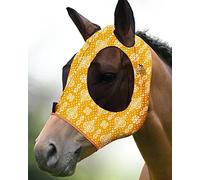 Harrison Howard Super Comfort Stretchy Fly Mask Large Eye Space with UV Protection Soft on Skin with Breathability-Floral Retro