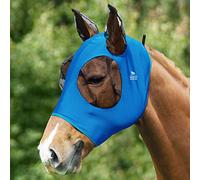 Harrison Howard Super Comfort Stretchy Fly Mask Large Eye Space with UV Protection Soft on Skin with Breathability- Azure Blue M