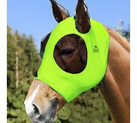 Harrison Howard Super Comfort Stretchy Fly Mask Large Eye Space with UV Protection Soft on Skin with Breathability Fluro-Lime