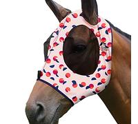 Harrison Howard Super Comfort Stretchy Fly Mask Large Eye Space with UV Protection Soft on Skin with Breathability Weaving Dots