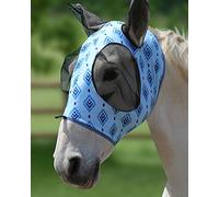 Harrison Howard Super Comfort Stretchy Fly Mask Large Eye Space with UV Protection Soft on Skin with Breathability-Nature Aztec
