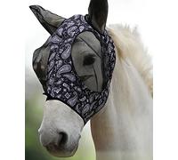 Harrison Howard Super Comfort Stretchy Fly Mask Large Eye Space with UV Protection Soft on Skin with Breathability-Paisley Wave