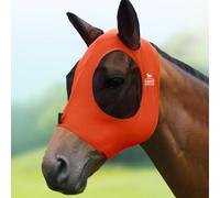 Harrison Howard Super Comfort Stretchy Fly Mask Large Eye Space with UV Protection Soft on Skin with Breathability-Vibrant Orange