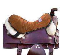Harrison Howard Trail Seat Saver Western Seat Pad with Padded Bottom Helps Distribute Back Pressure - Brown
