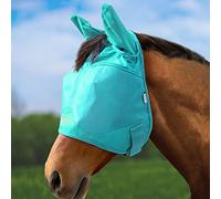 Harrison Howard UV-proof Multi-Function Fabrics Thick Fleece Padding Horse Fly Mask Half Face with Ears Mint Horse Large