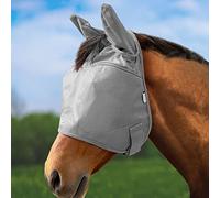 Harrison Howard UV-proof Multi-Function Fabrics Thick Fleece Padding Horse Fly Mask Half Face with Ears Original Grey Horse Large