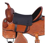 Harrison Howard Western Saddle Anti-Slip Natural Grip Horse Saddle Seat Cover Riding with 2 Elastic Leg Bands-Small