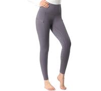 Harrison Howard Women's Full Seat Silicon Grip Equestrian Breeches Horse Riding Tights High Waisted Leggings, Comet, XS
