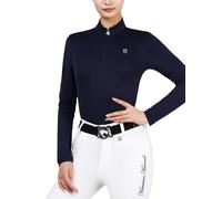 Harrison Howard Women's Ice Feel Quick Dry Performance Rider Longsleeve Shirt, Black, Medium