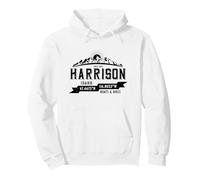 Harrison Idaho Vintage Coordinates Boats & Bikes Since 1899 Pullover Hoodie