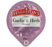 Harrisons Garlic and Herb Sauce Dip Pot Box 25 g (Pack of 100)