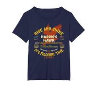 Harris's Hawk Falconers Design Falconry Harris Hawkers Gear T-Shirt, Women's Plus, Navy Blue, 1X
