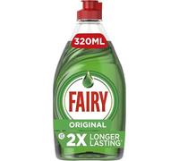 Harrissen Select 5 x Fairy Original Washing Up Liquid 320ml Bottles | Powerful Grease-Cutting Dishwashing Liquid | Concentrated Formula | Long-Lasting Fresh Scent | Gentle on Hands | Kitchen Cleaning