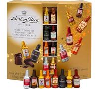 Harrissen Select Anthon Berg Liquor Filled Dark Chocolates Gift Box - Premium 64 Bottle-Shaped Dark Chocolate Liqueurs - Luxury Adult Sweet Treat, Perfect Christmas & Special Occasion Gift (1kg)