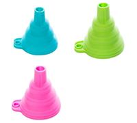 Harrista Silicone Collapsible Foldable Funnel Household Kitchen Cooking Tools Portable Collapsible Funnels For Filling Bottle Liquid Transfer - 1 Pc - Random Colour