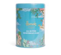 Harrods All-Butter Shortbread Stars Tin 100g | Star-Shaped Biscuits, Collectible Tin, Food Halls 1849, Festive Design, Mini Size