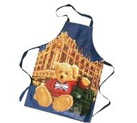 Harrods Knightsbridge Teddy Bear PVC Apron Waterproof for Women Men Unisex Cooking Kitchen Chef for Home Kitchen, Baking Gardening BBQ, Coffee House, Restaurant Quality Item