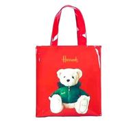 Harrods London Red Bear Vintage Small Tote Bag Shopping Bag Rare Special Edition Eco-friendly Souvenir Gift Bag Small Handbag Shopping Shoulder Bag & Sought After