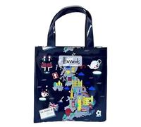 Harrods London Unusual Rare UK British & Scottish Landmarks Loch Ness Big Ben Tower of London Special Edition Eco-friendly Souvenir Gift Bag Small Handbag Shopping Shoulder Bag