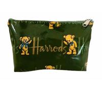 Harrods Teddy Bear with Blue Bow Tie Cosmetic Bag Toiletry Bag Storage Bag Very Scarce Special Edition Eco-Friendly Souvenir Bank Card Holder Waterproof Coin Purse