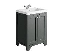 Harrogate Brunswick 600 Vanity Unit Spa Grey Finish: Spa Grey