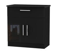 Harrow 1 Drawer 2 Door Sideboard (Ready Assembled) Ready Assembled 2 U Black One Size