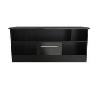 Harrow 1 Drawer TV & Media Unit (Ready Assembled) Ready Assembled 2 U Black One Size