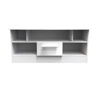 Harrow 1 Drawer TV & Media Unit (Ready Assembled) Ready Assembled 2 U White One Size