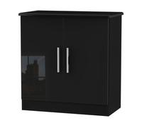 Harrow 2 Door Cabinet In Black Gloss (Ready Assembled)