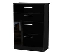 Harrow 4 Drawer Deep Chest (Ready Assembled) Ready Assembled 2 U Black Medium