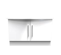 Harrow Compact 2 Door TV & Media Unit (Ready Assembled) Ready Assembled 2 U White One Size