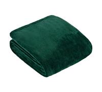 Furn Harrow Fleece Throw - Silky soft lightweight flannel - Emerald 140x180 cm