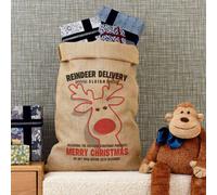 Harrow & Green Hessian Christmas Sack With Rudolph Design