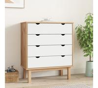 harrow wooden chest of 4 drawers wide in white brown