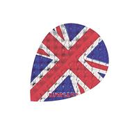 Harrows 4004P Union Jack Oval Dart Flights, Set of 3, Right Hand Throw, Red, White, and Blue, Boxing, One Size