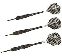 Harrows Black Arrow Brass Steel Tip Darts - Full Set - Choose Knurled or Ringed