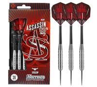 Harrows Assassin Tungsten Pro Darts | Steel Darts Set with Carry Case | 36g, All Weights | Includes Alamo Shafts, 100-Micron Prime Flights, and Travel Case (36g)