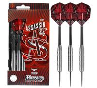 Harrows Assassin Tungsten Darts | Steel Darts Set with Carry Case | Available in 30g, 32g, 34g, 36g, 38g & 40g | Includes Nylon Shafts, 100-Micron Prime Flights, and Travel Case (40g)