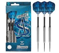 Harrows Assassin Tungsten Pro Darts | Steel Tip Darts set with carry case | All Weights| Includes Nylon Shafts, 100 Micron Prime Flights and Travel Case (21g)