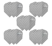 Harrows Carbon Dart Flights | 5 x sets Darts Flights (15 Flights Total) I 100 Micron Dart Flights I Premium Extra Strong Made in UK I Professional Darts Accessories I Silver Dart Flights