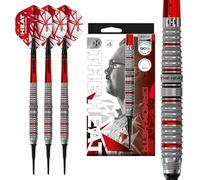 Harrows Damon Heta 90% Tungsten Darts Series 4, Softtip Darts Set Available in 18g & 20g with Alamo VS2 Shafts & Silica Flights, Professional Player Inspired Design for Electronic Dartboards (18g)
