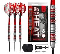 Harrows Damon Heta 'Series 3' 90% Tungsten Steel Tip Darts Set (23g) with Quick Point Change System Set | Professional Darts